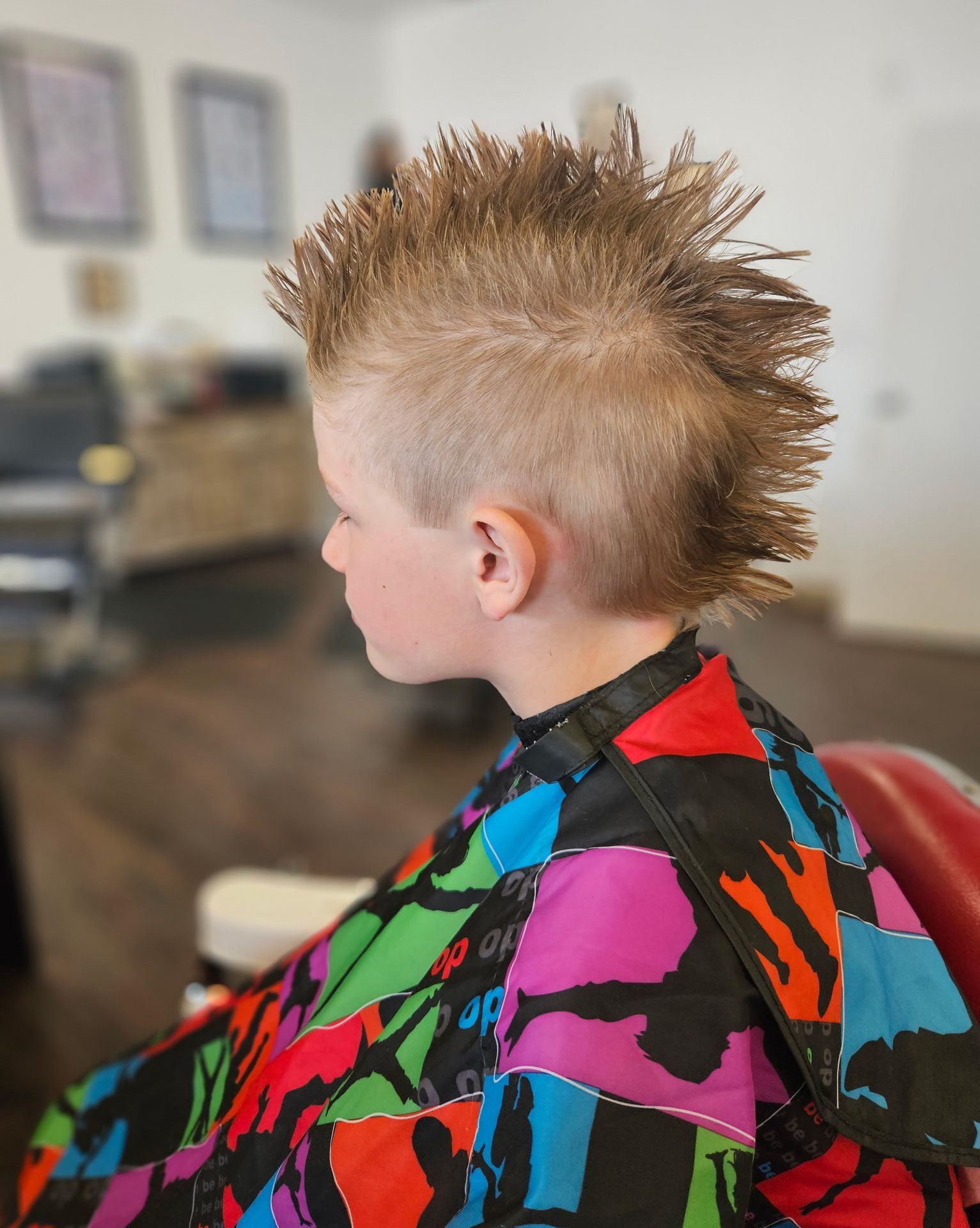 Client after fresh mohawk haircut