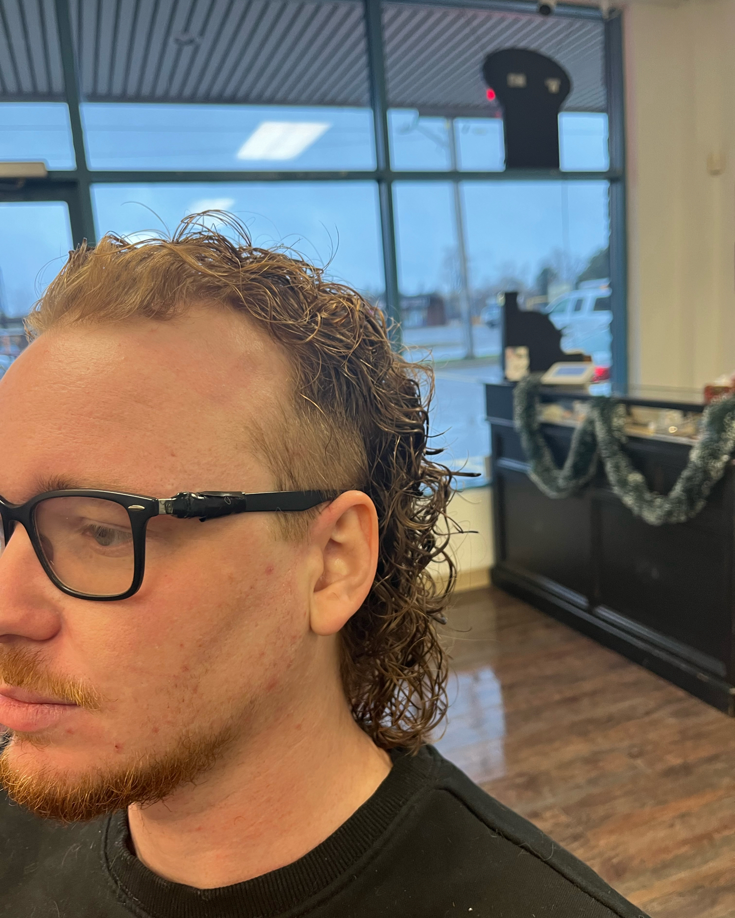 Styled cut at Back To Barbering