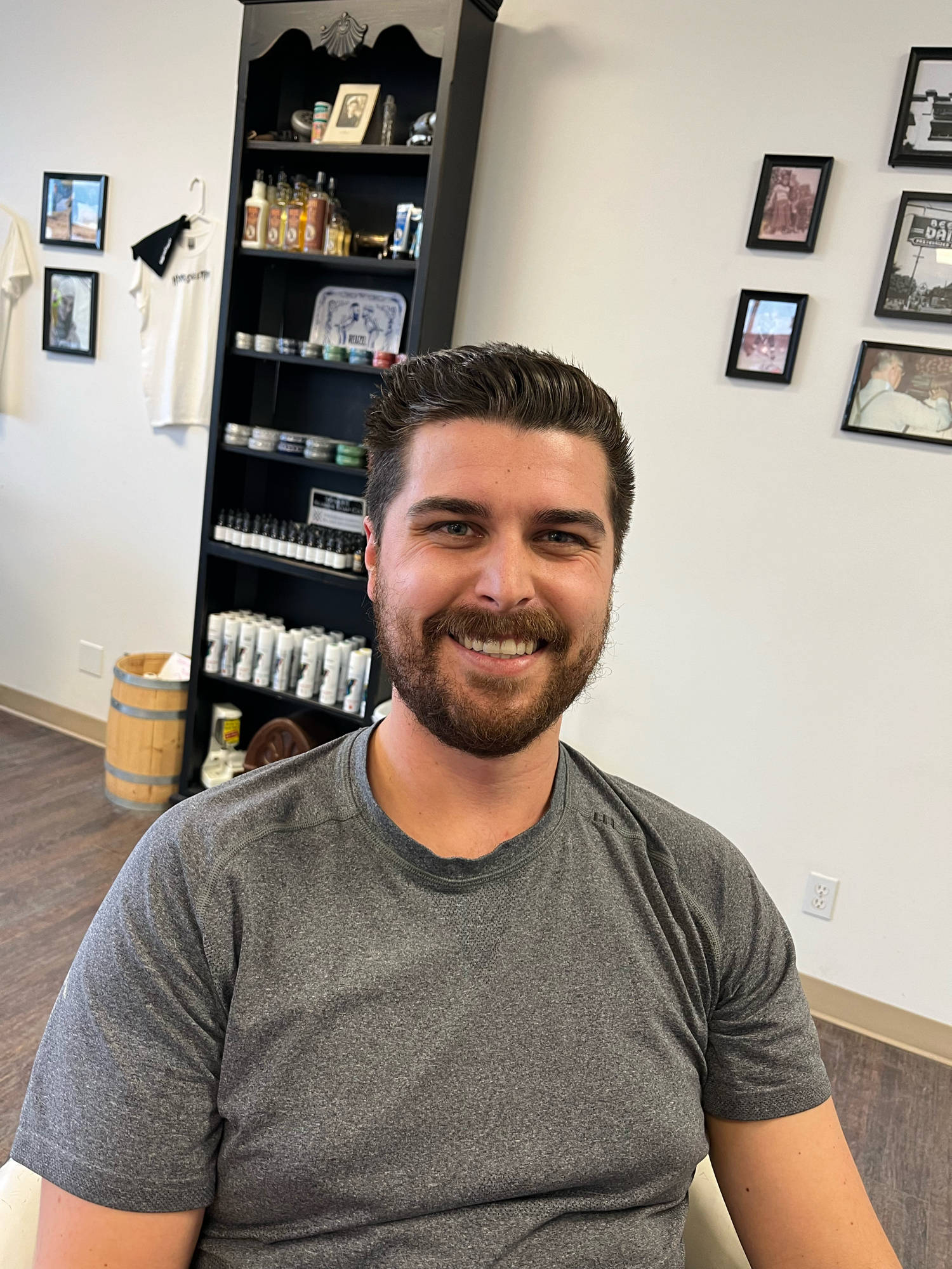 Textured haircut at Back To Barbering