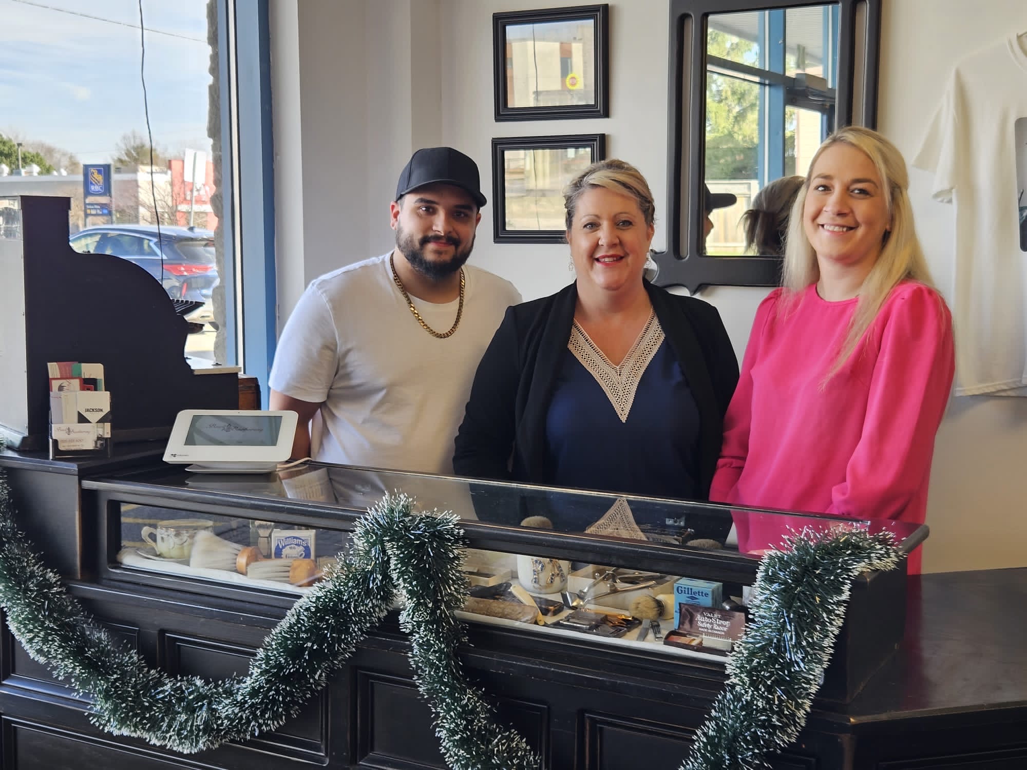 Inside Back To Barbering showing the shop atmosphere